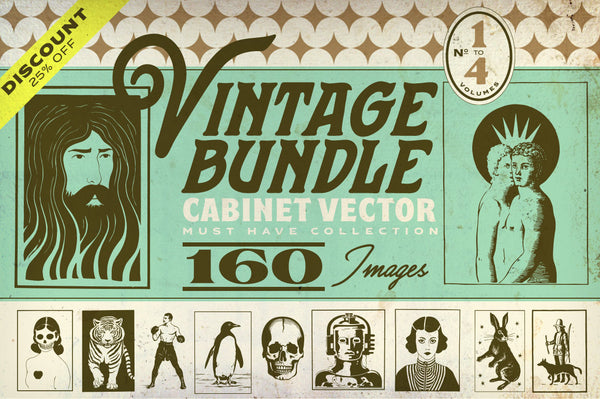 Vintage Cabinet Vector Bundle