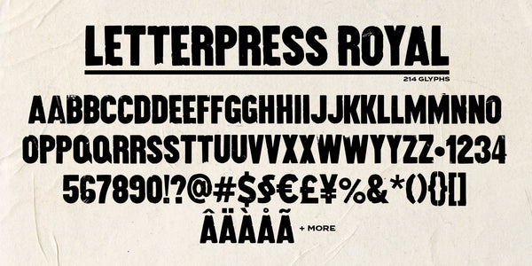 Letterpress Font Collection