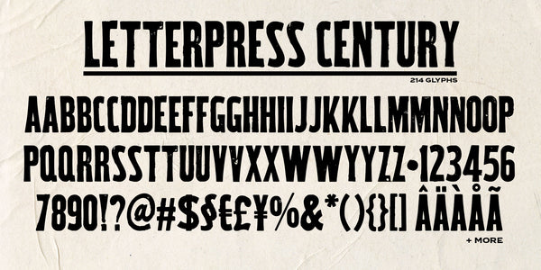 Letterpress Font Collection