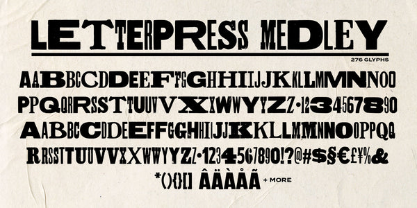 Letterpress Font Collection